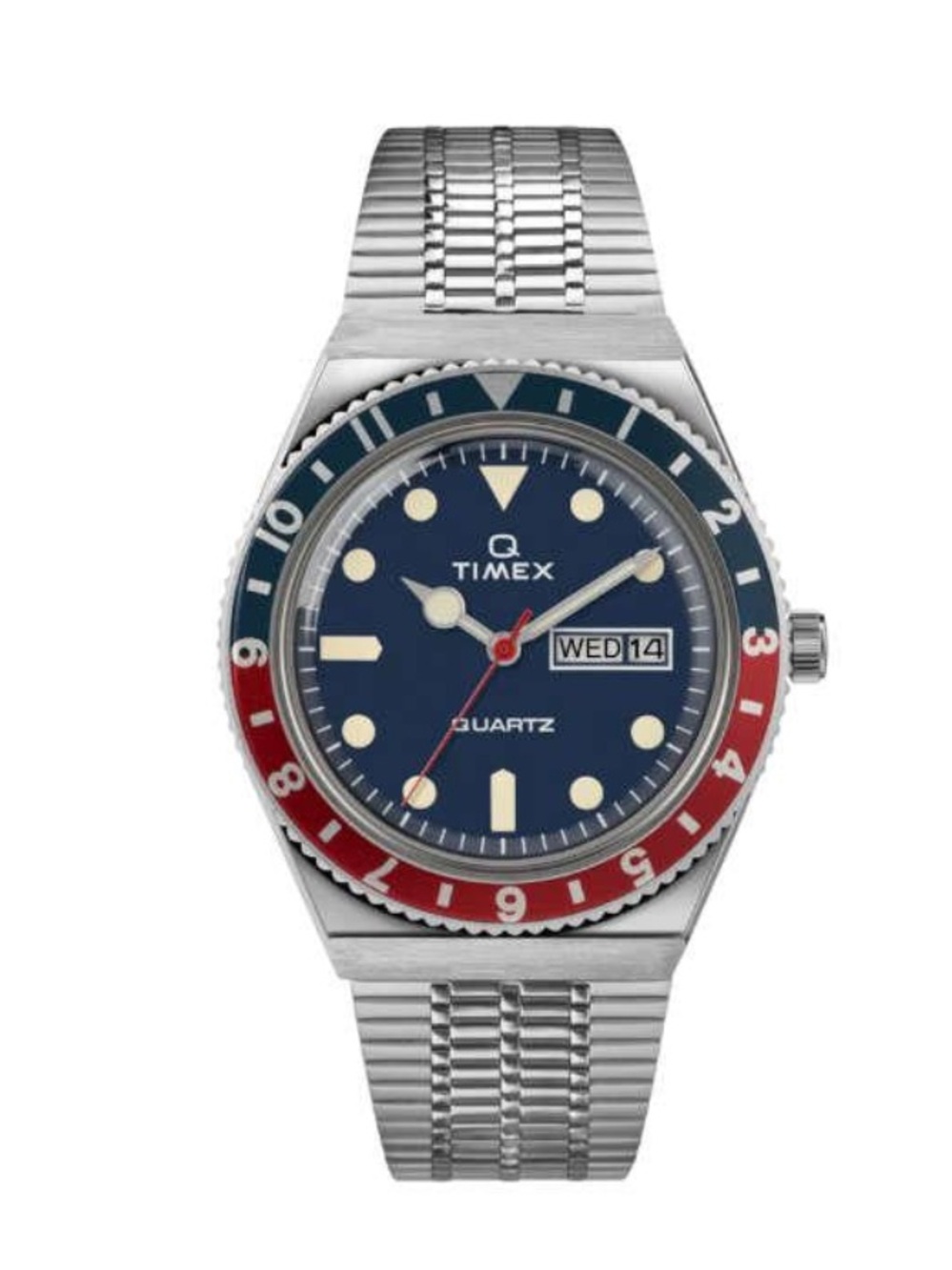 Timex Q Timex Reissue Quartz Watch, Blue, 38 mm, TW2T80700 *New In Box*